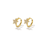 Stainless Steel Hoop Earrings Star Simple Daily Simple Series Women's jewelry