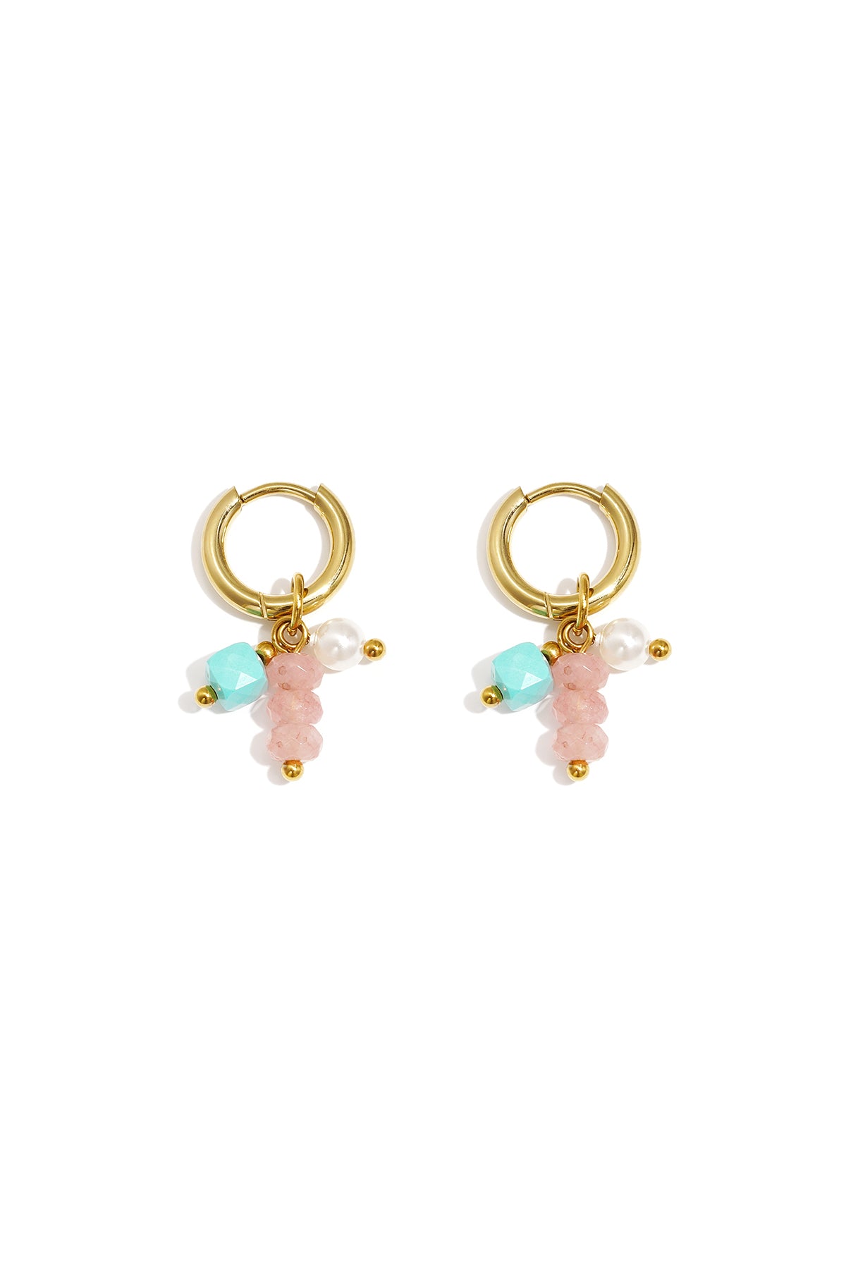 Earrings with hanging beads