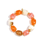 Beaded bracelet with statement glitter bead