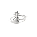 Ring with heart and star
