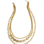 Layered alternating necklaces