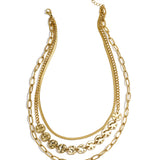 Layered alternating necklaces