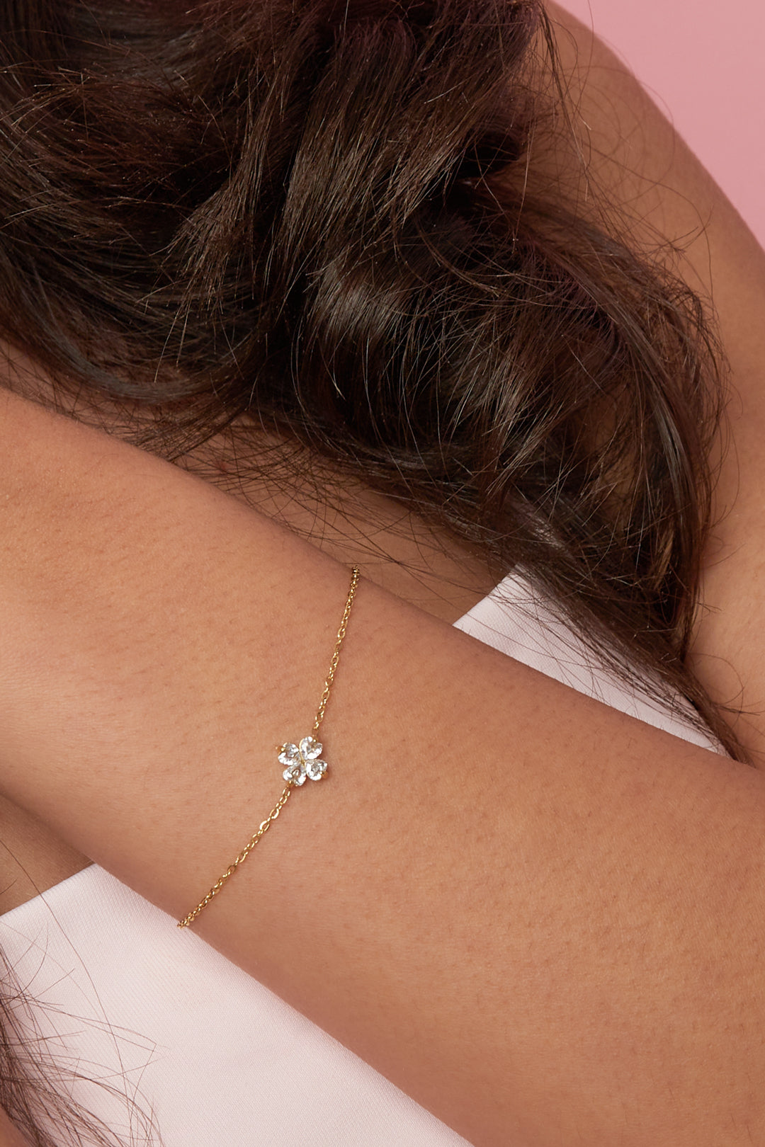 Bracelet with clover decoration