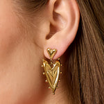 Stainless Steel Drop Earrings Heart Casual Daily Simple Series Women's jewelry