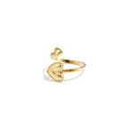Ring with adjustable hearts