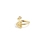 Ring with adjustable hearts