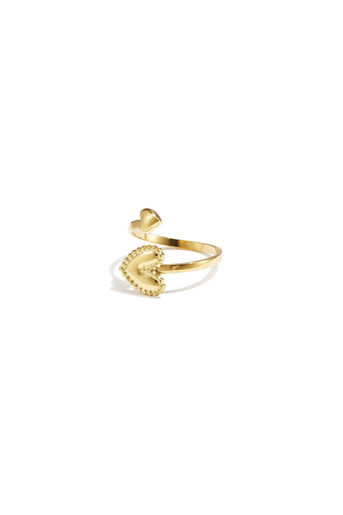 Ring with adjustable hearts