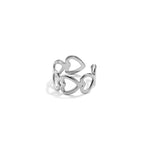 Ring heart connected - Silver Color color