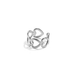 Ring heart connected - Silver Color color