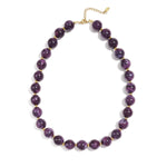 Bead necklace with gold beads 13.5mm