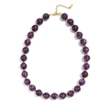 Bead necklace with gold beads 13.5mm