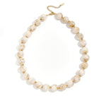 Bead necklace with gold beads 13.5mm