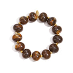 Elastic beaded bracelet with large beads