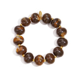 Elastic beaded bracelet with large beads