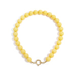 Necklace with large beads and front closure-15mm