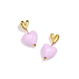 Stainless Steel Drop Earrings Heart Casual Daily Romantic Series Women's jewelry