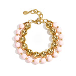 Linked bead bracelets