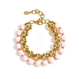 Linked bead bracelets