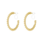 Sunburst Hoop Clip Earrings