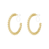 Sunburst Hoop Clip Earrings