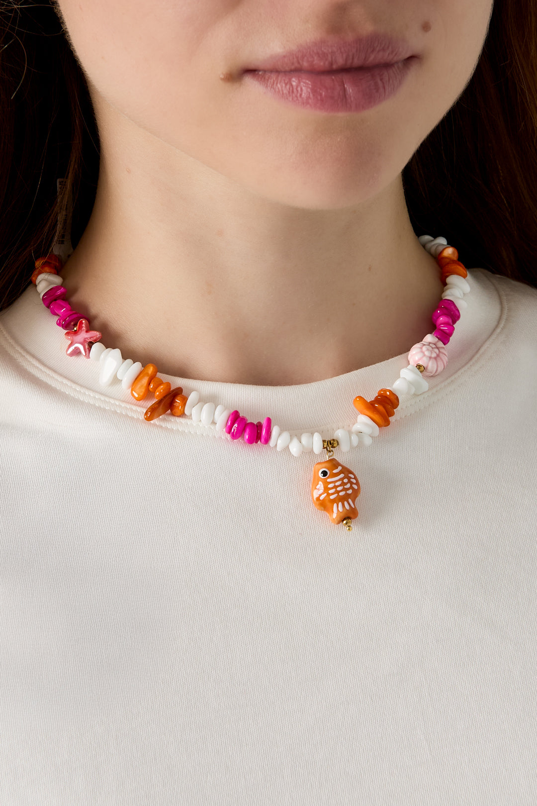 Ceramics Beaded Necklaces Fish Casual Daily Romantic Series Women's jewelry