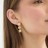 Stainless Steel Dangle Earrings Smiling face Casual Daily Simple Series Women's jewelry