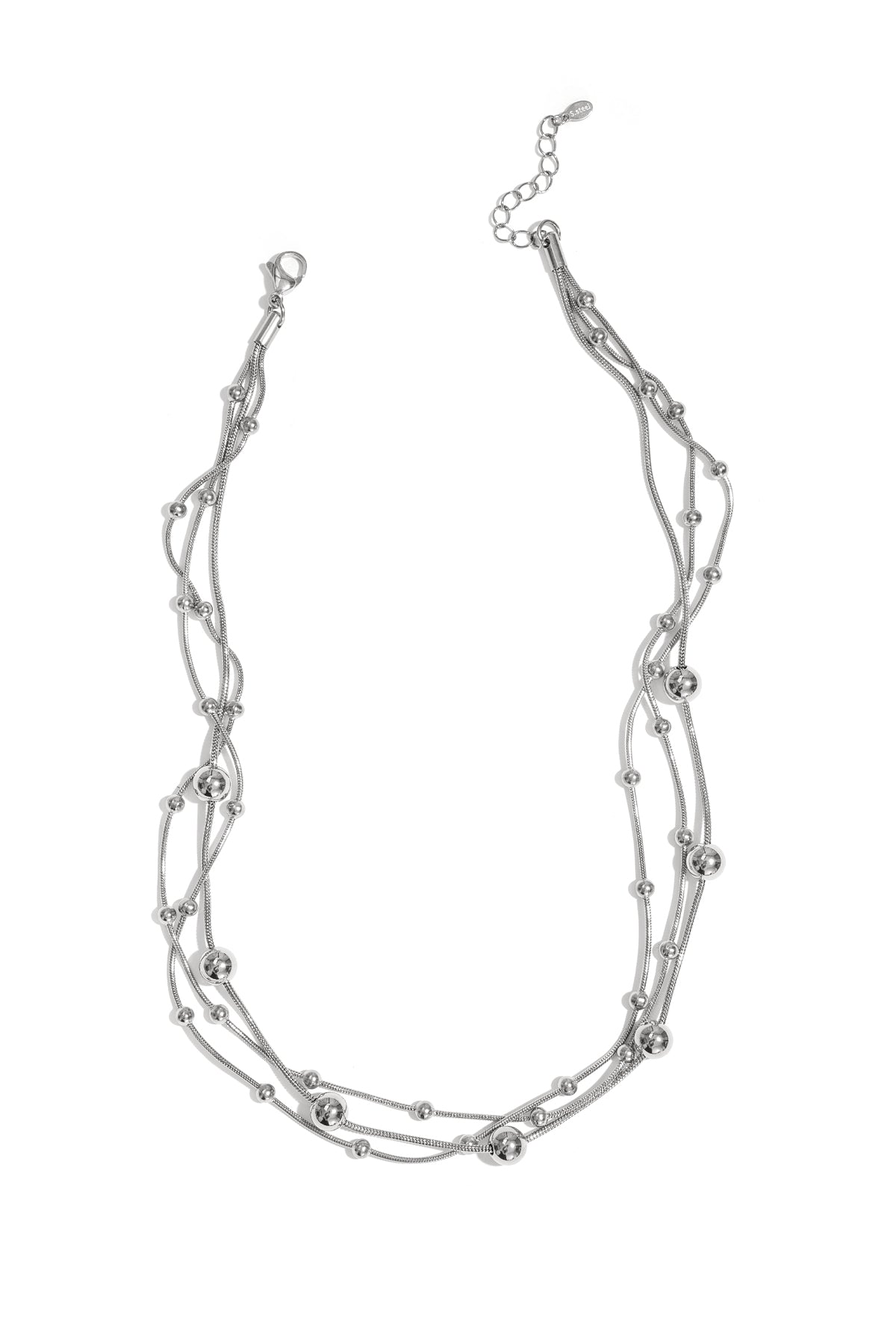 Layered necklace with polka dots