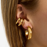 Stainless Steel Ear Cuffs lines Daily Simple Series Women's jewelry