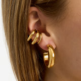 Stainless Steel Ear Cuffs lines Daily Simple Series Women's jewelry