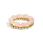 Bracelet set with organic beads