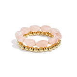Bracelet set with organic beads