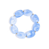 Bracelet with squoval beads
