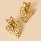 Stacked heart earrings