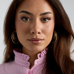 Layered triple hoop earrings