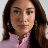 Layered triple hoop earrings