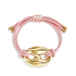 Satin cord bracelet with button detail