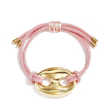 Satin cord bracelet with button detail
