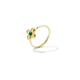 Statement ring with clover and stone