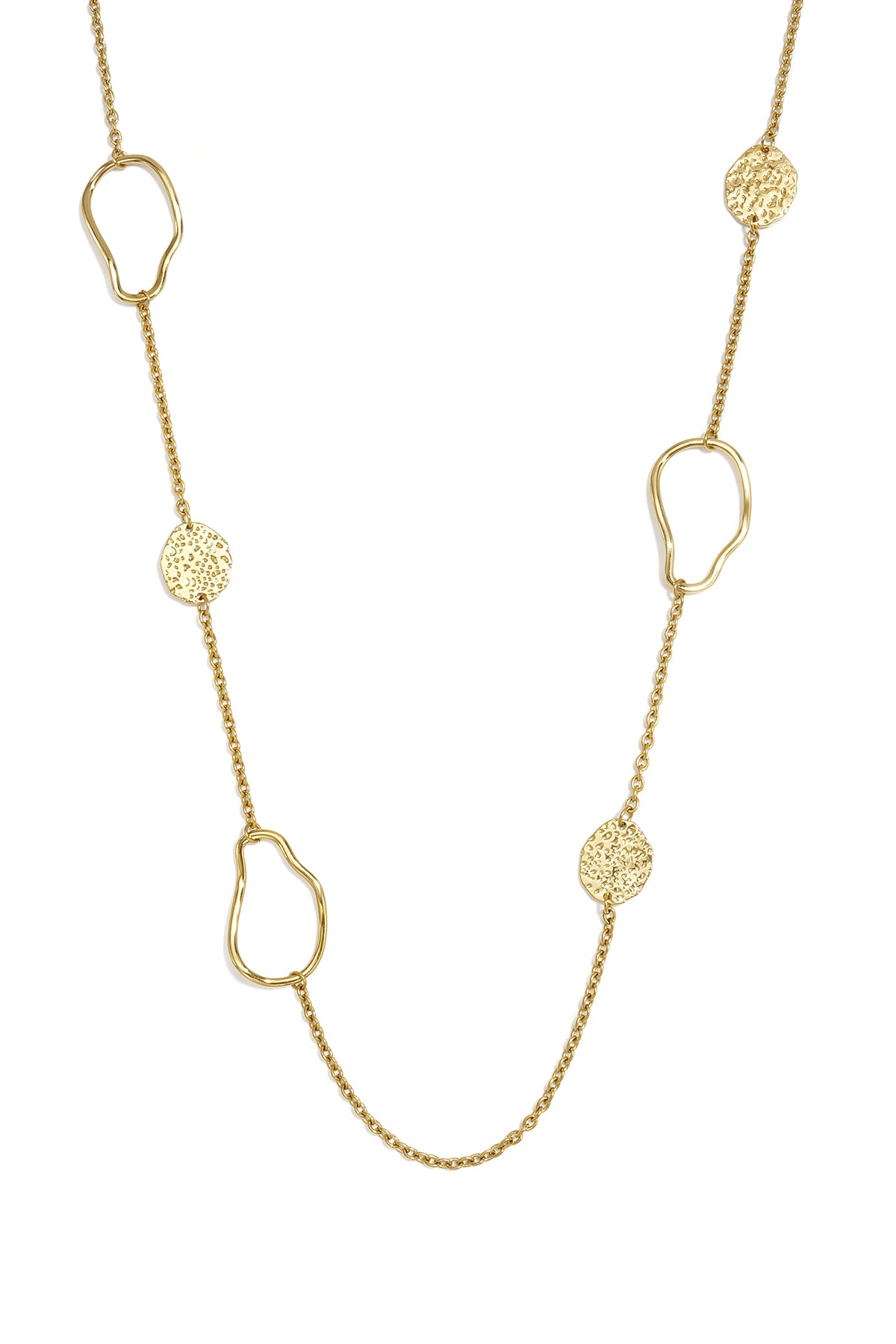 Stainless Steel Long Necklaces Irregular Shape Simple Daily Simple Series Women's jewelry