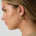 Daisy hoop earrings