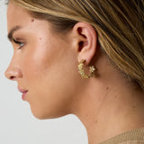 Daisy hoop earrings