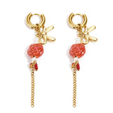Stainless Steel Drop Earrings Flower Casual Daily Simple Series Women's jewelry