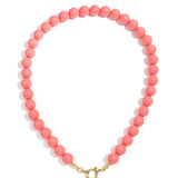 Beaded necklace with front closure - 12mm