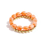 Bracelet set with asymmetrical beads