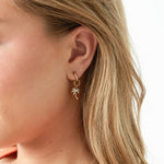 Stainless Steel Drop Earrings Plant Simple Daily Simple Series Women's jewelry