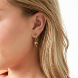 Stainless Steel Drop Earrings Plant Simple Daily Simple Series Women's jewelry