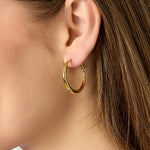 Stainless Steel Hoop Earrings circle Casual Daily Simple Series Women's jewelry