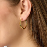 Stainless Steel Hoop Earrings circle Casual Daily Simple Series Women's jewelry