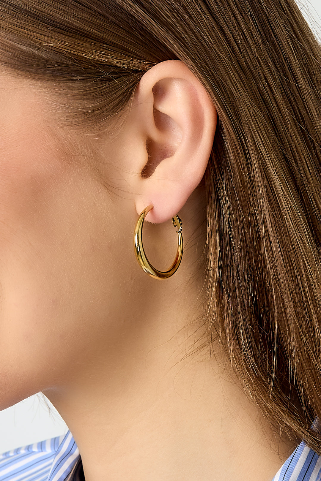 Stainless Steel Hoop Earrings circle Casual Daily Simple Series Women's jewelry