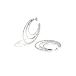 Layered triple hoop earrings